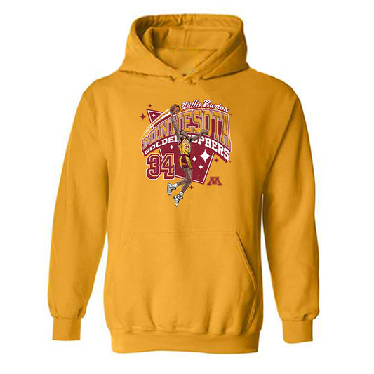 Minnesota - NCAA Men's Basketball : Willie Burton - Skyhook Hooded Sweatshirt