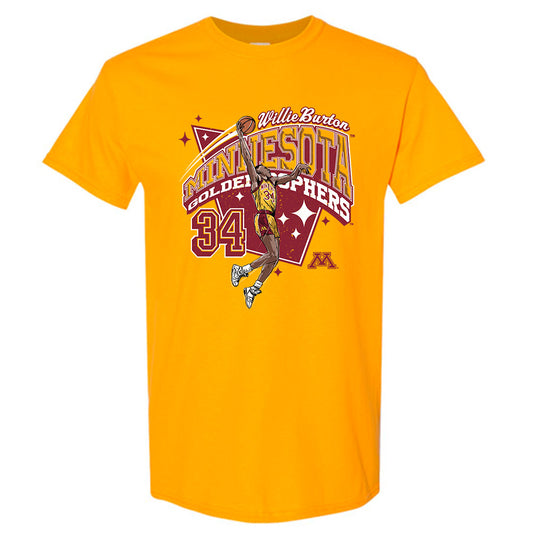 Minnesota - NCAA Men's Basketball : Willie Burton - Skyhook Short Sleeve T-Shirt