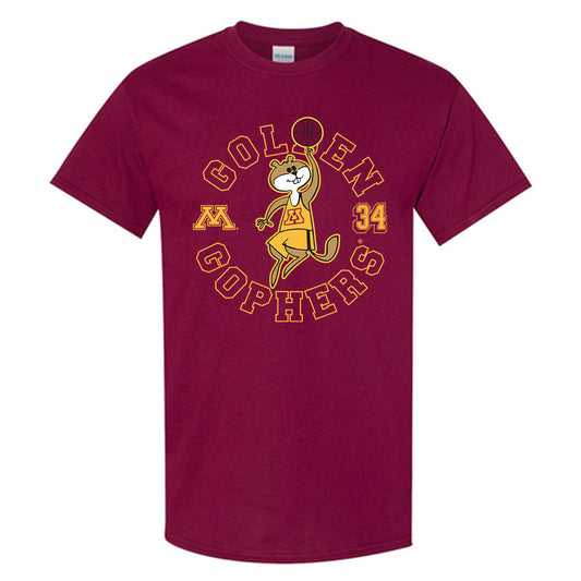 Minnesota - NCAA Men's Basketball : Willie Burton - Goldy Basketball Spin Short Sleeve T-Shirt