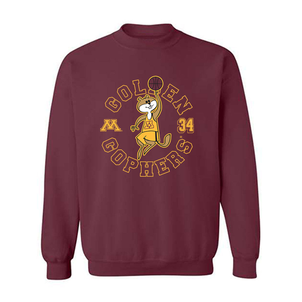 Minnesota - NCAA Men's Basketball : Willie Burton - Goldy Basketball Spin Sweatshirt