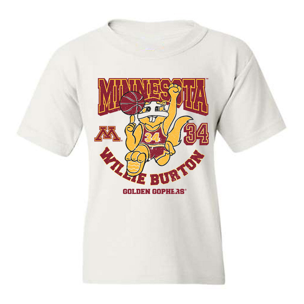 Minnesota NCAA Men s Basketball Willie Burton Masked Goldy Youth T Shirt