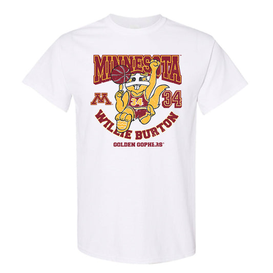 Minnesota - NCAA Men's Basketball : Willie Burton - Masked Goldy Short Sleeve T-Shirt