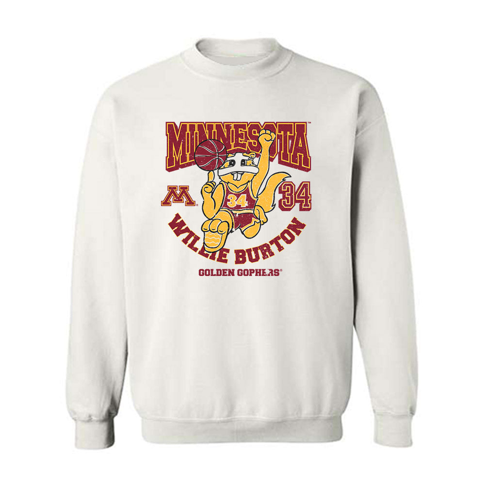 Minnesota - NCAA Men's Basketball : Willie Burton - Masked Goldy Sweatshirt