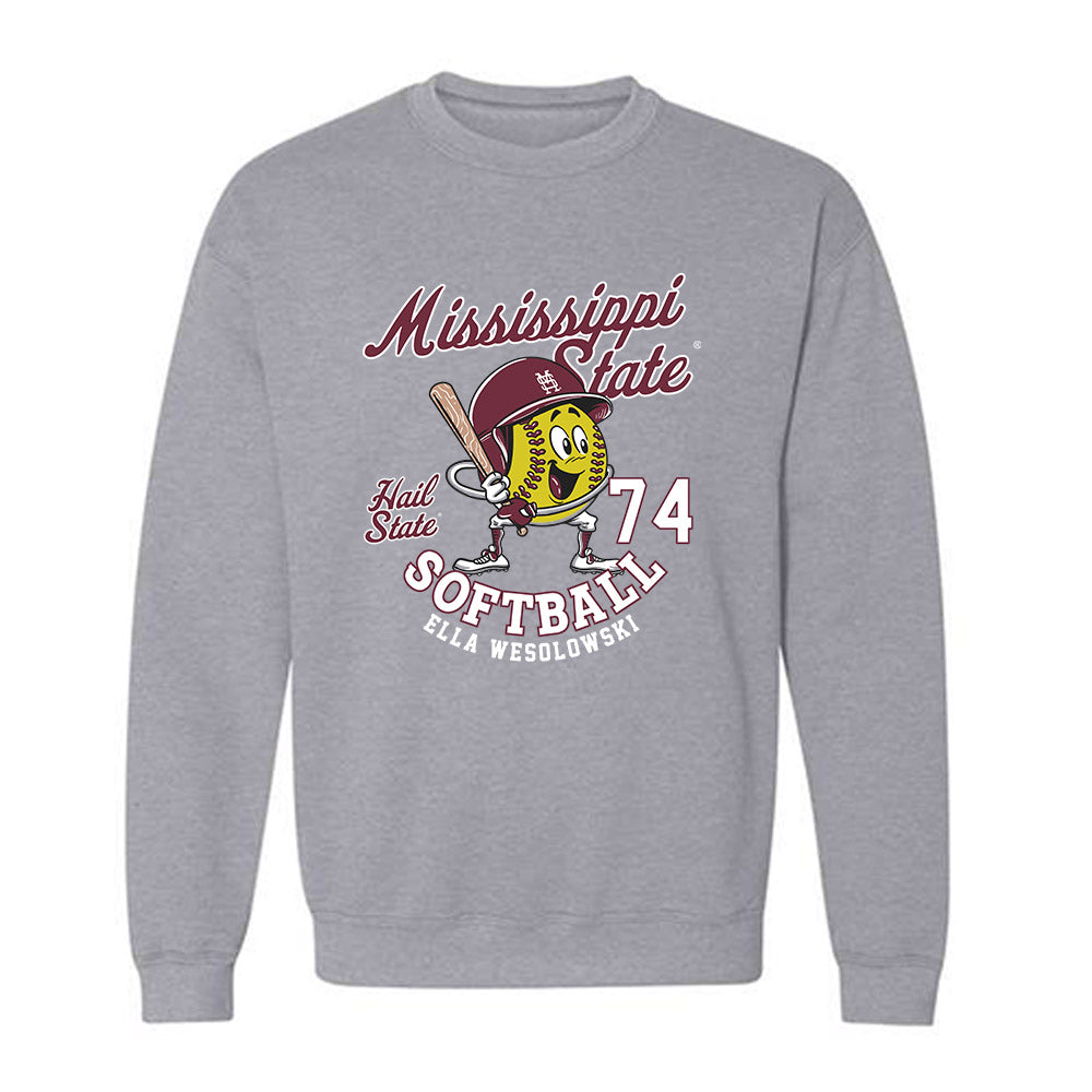 Mississippi State - NCAA Softball : Ella Wesolowski - Crewneck Sweatshirt Fashion Shersey