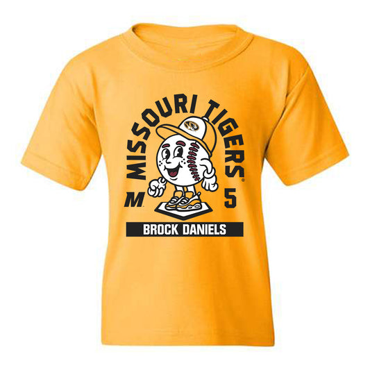 Missouri - NCAA Baseball : Brock Daniels - Youth T-Shirt Fashion Shersey