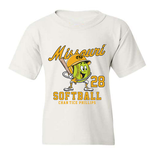 Missouri - NCAA Softball : Chan'tice Phillips Fashion Shersey Youth T-Shirt