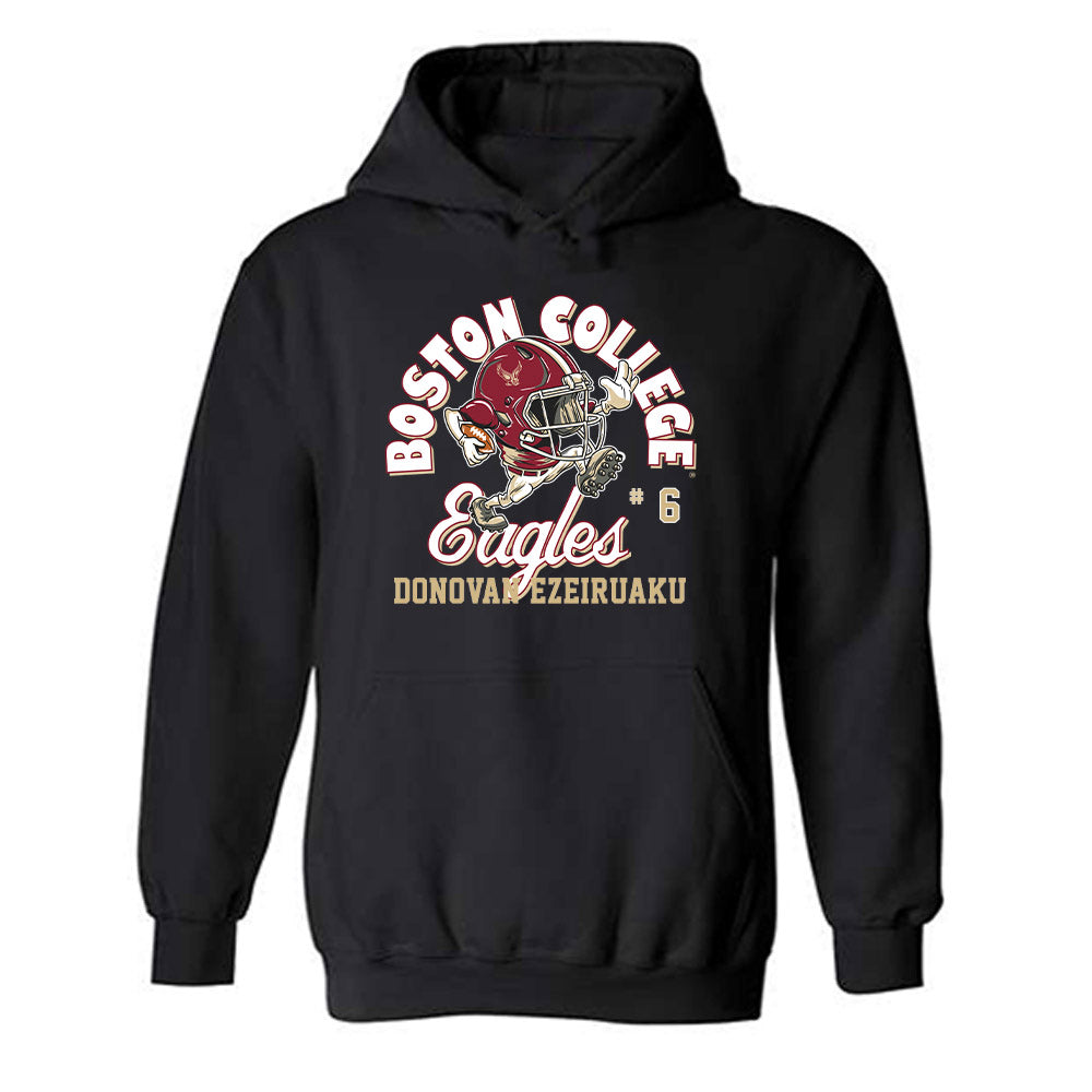 Boston College - NCAA Football : Donovan Ezeiruaku - Black Fashion Shersey Hooded Sweatshirt