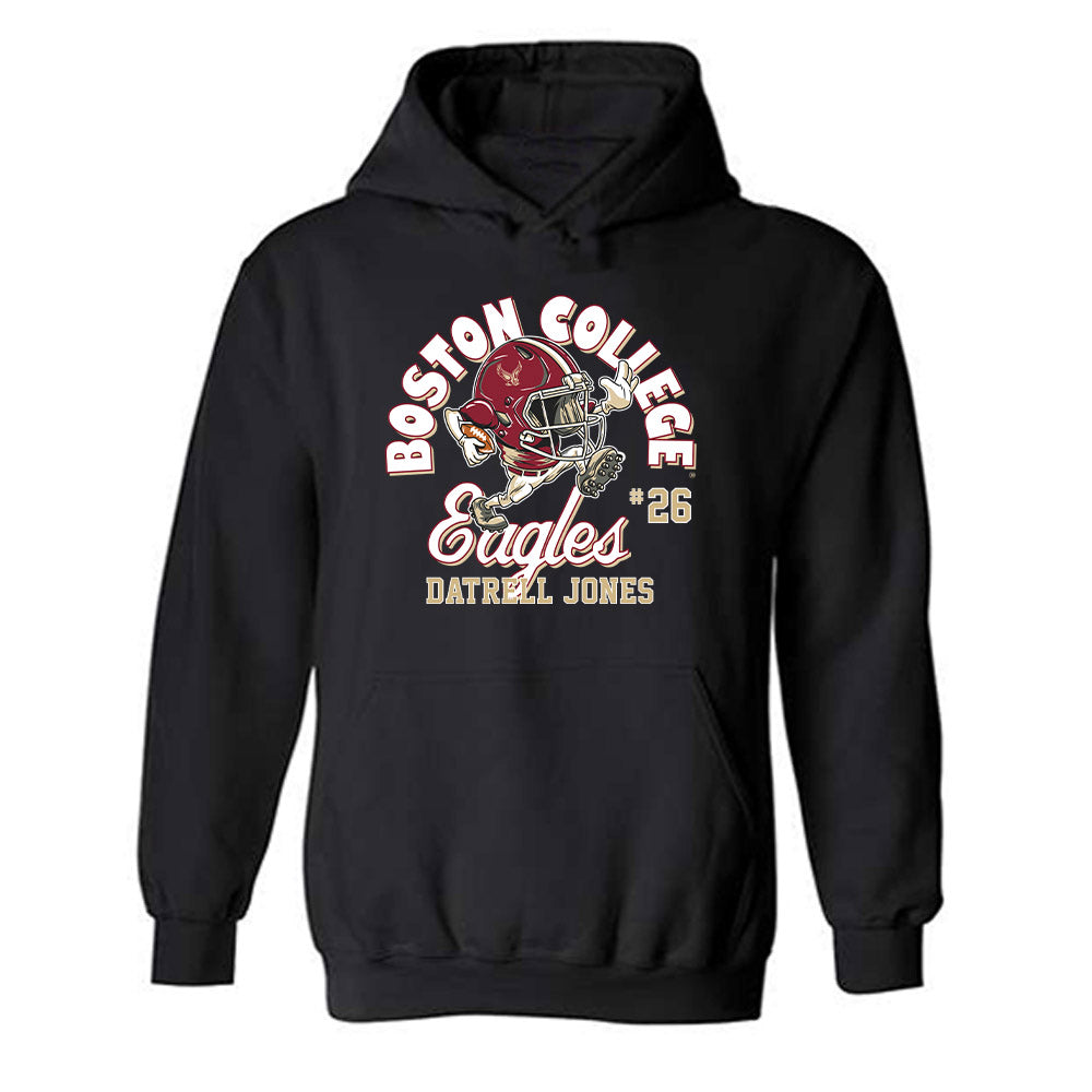 Boston College - NCAA Football : Datrell Jones - Black Fashion Hooded Sweatshirt