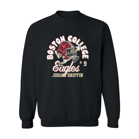 Boston College - NCAA Football : Josiah Griffin - Black Fashion Sweatshirt