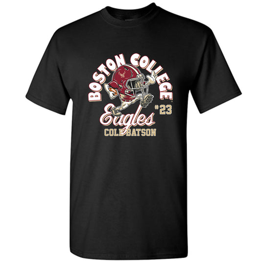 Boston College - NCAA Football : Cole Batson - Black Fashion Shersey Short Sleeve T-Shirt