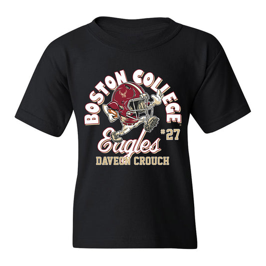Boston College - NCAA Football : Daveon Crouch - Black Fashion Shersey Youth T-Shirt