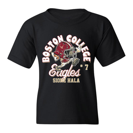 Boston College - NCAA Football : Sione Hala - Black Fashion Shersey Youth T-Shirt