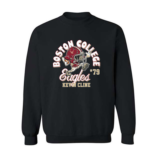Boston College - NCAA Football : Kevin Cline - Black Fashion Shersey Sweatshirt