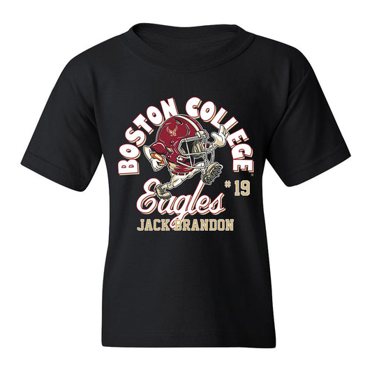 Boston College - NCAA Football : Jack Brandon - Black Fashion Shersey Youth T-Shirt