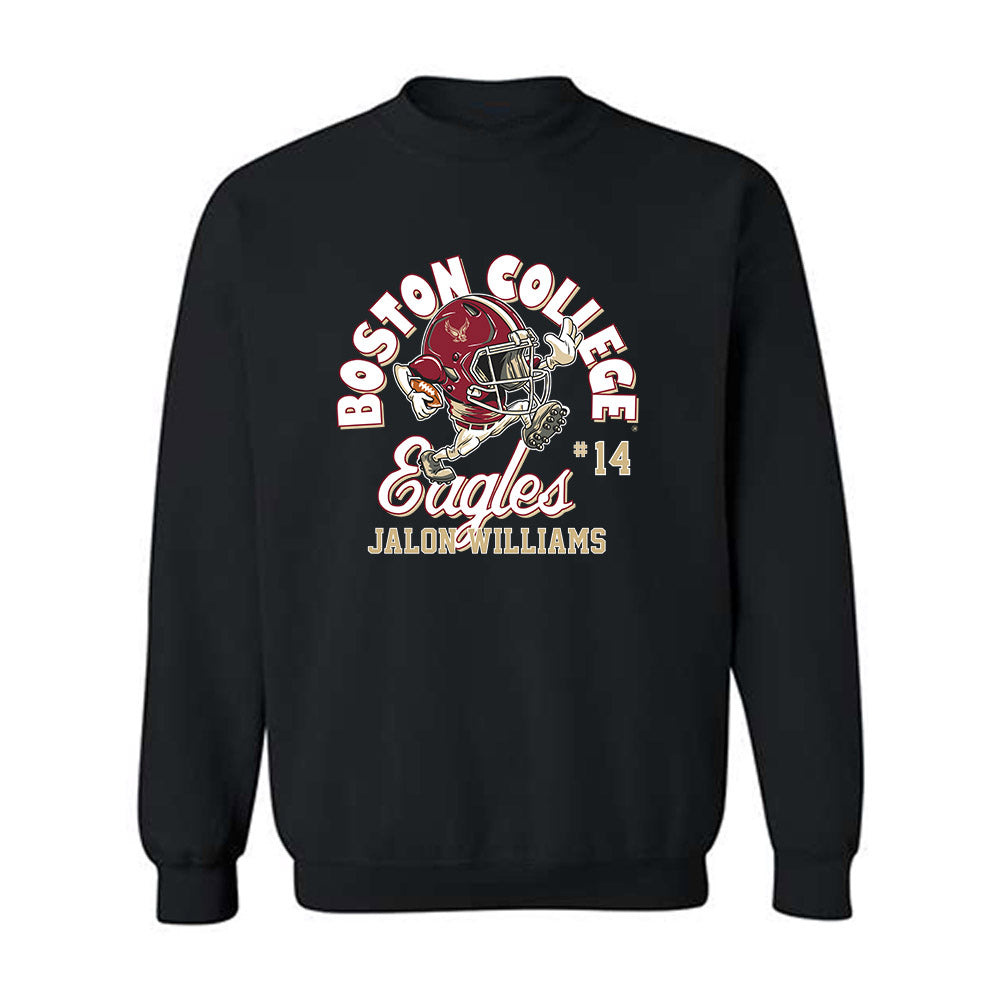 Boston College - NCAA Football : Jalon Williams - Black Fashion Sweatshirt