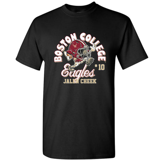 Boston College - NCAA Football : Jalen Cheek - Black Fashion Shersey Short Sleeve T-Shirt