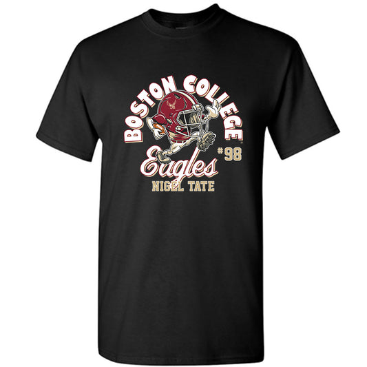 Boston College - NCAA Football : Nigel Tate - Black Fashion Shersey Short Sleeve T-Shirt
