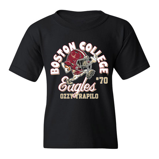 Boston College - NCAA Football : Ozzy Trapilo - Black Fashion Shersey Youth T-Shirt