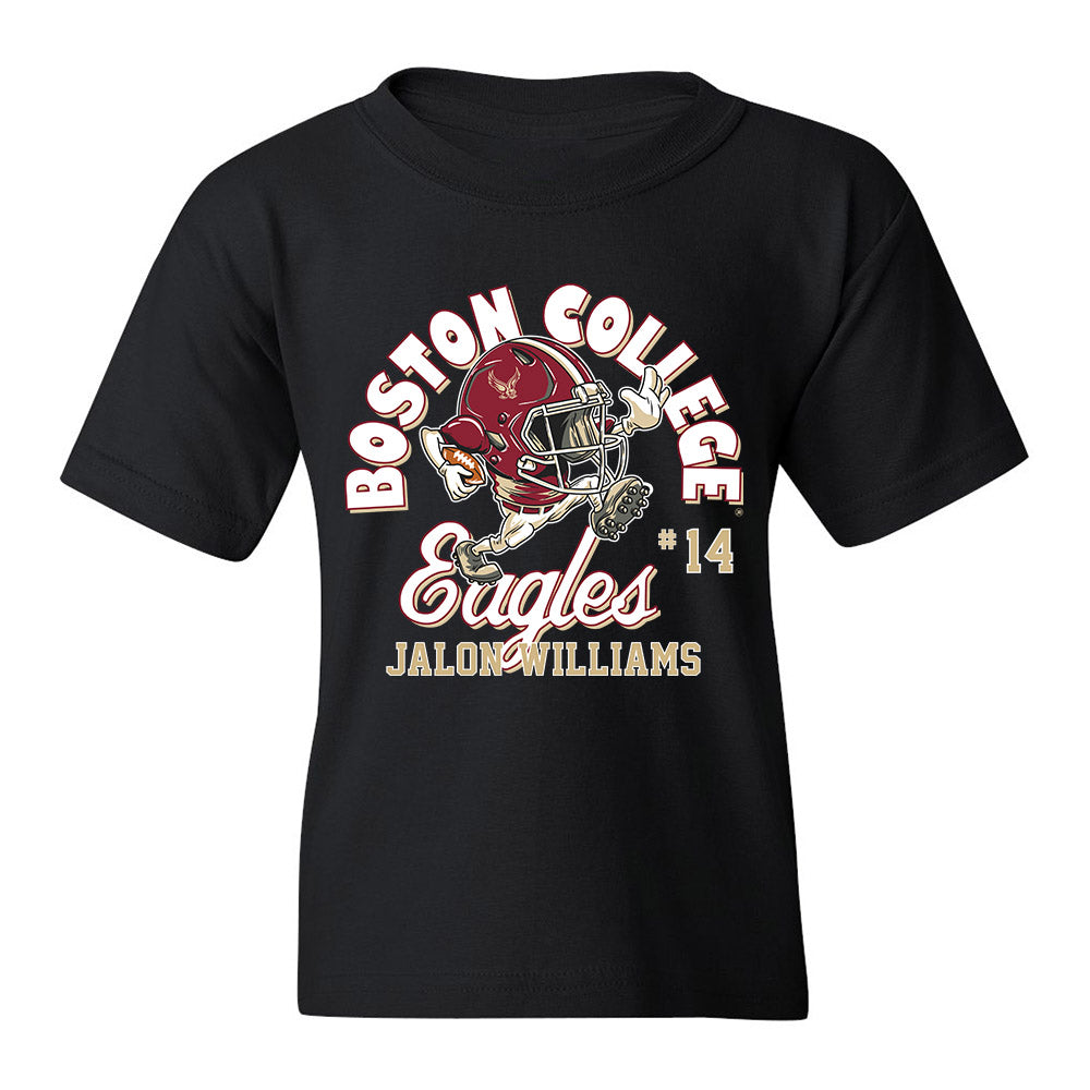 Boston College - NCAA Football : Jalon Williams - Black Fashion Youth T-Shirt