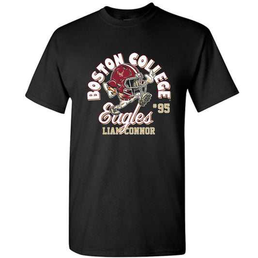 Boston College - NCAA Football : Liam Connor - Black Fashion Shersey Short Sleeve T-Shirt