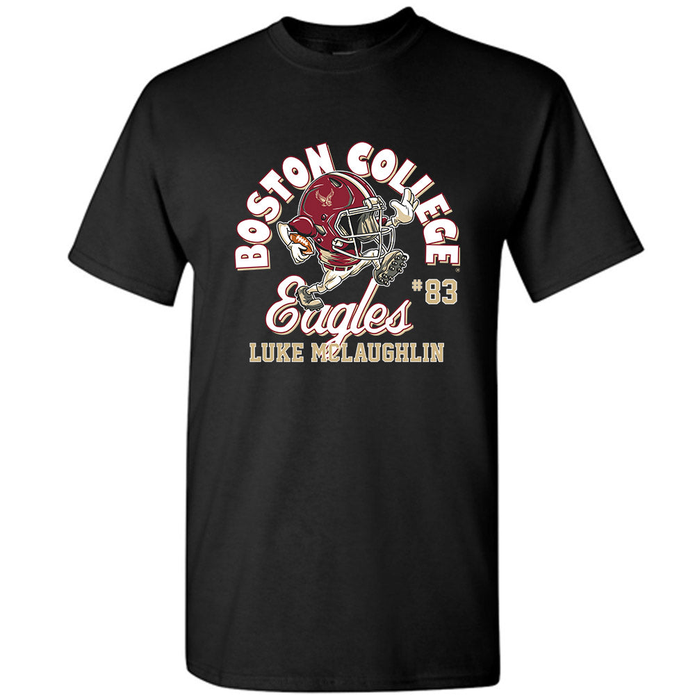 Boston College - NCAA Football : Luke McLaughlin - Black Fashion Shersey Short Sleeve T-Shirt