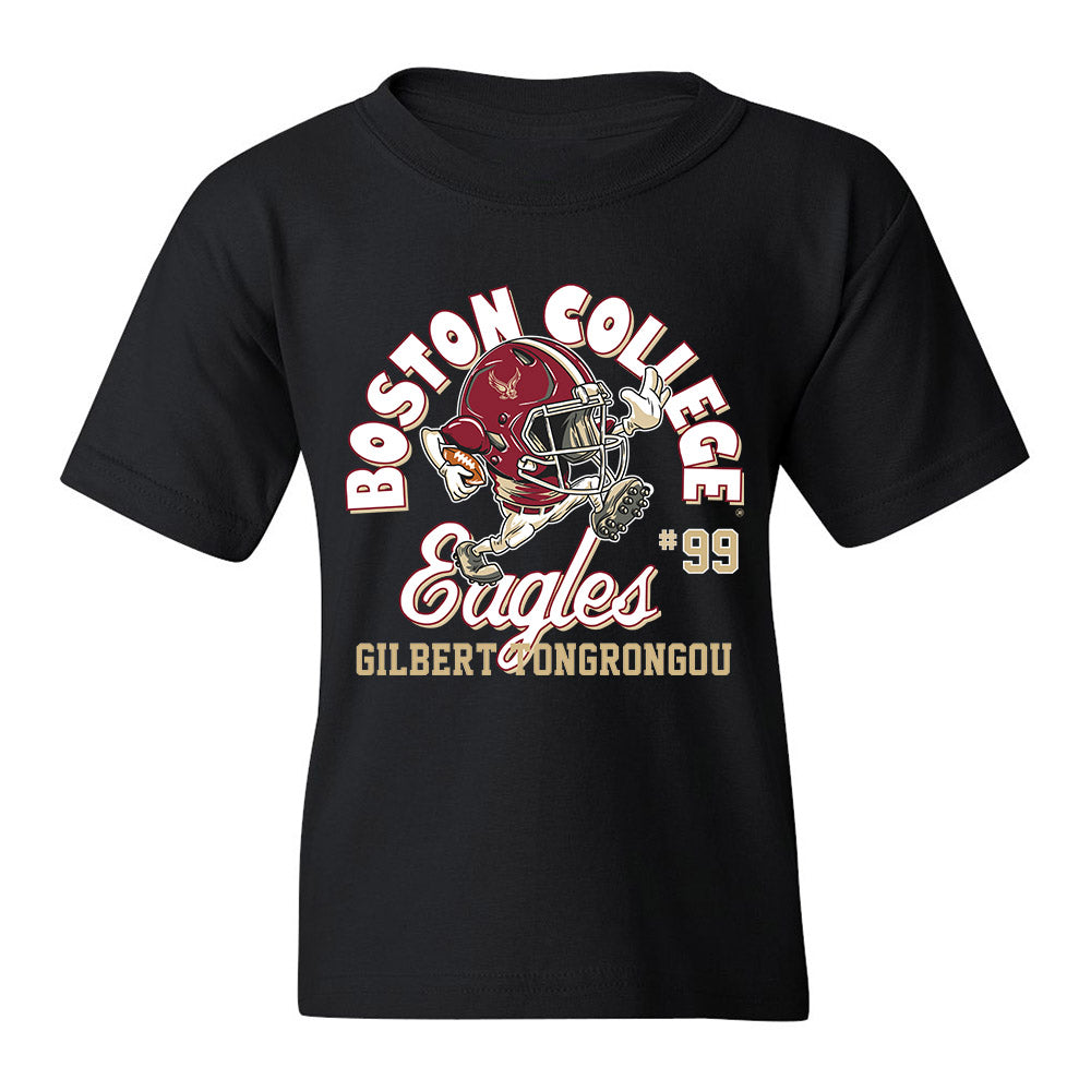 Boston College - NCAA Football : Gilbert Tongrongou - Black Fashion Shersey Youth T-Shirt