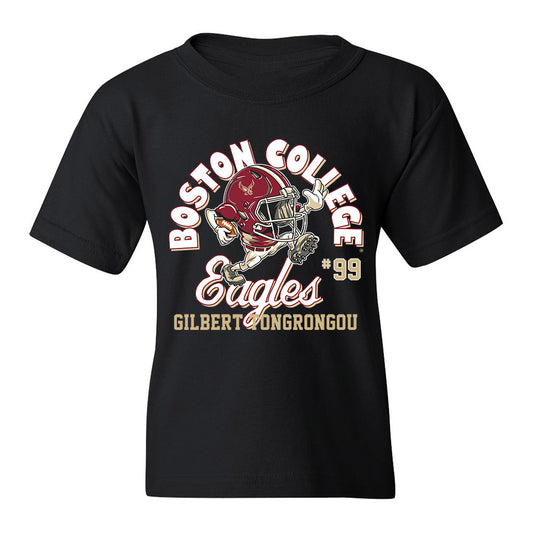 Boston College - NCAA Football : Gilbert Tongrongou - Black Fashion Shersey Youth T-Shirt