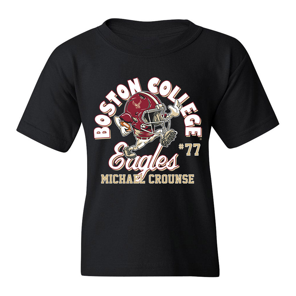Boston College - NCAA Football : Michael Crounse - Black Fashion Youth T-Shirt