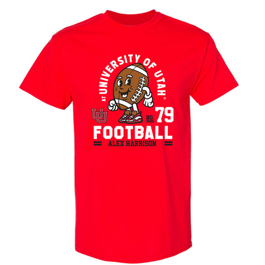 Utah - NCAA Football : Alex Harrison - Red Fashion Shersey Short Sleeve T-Shirt
