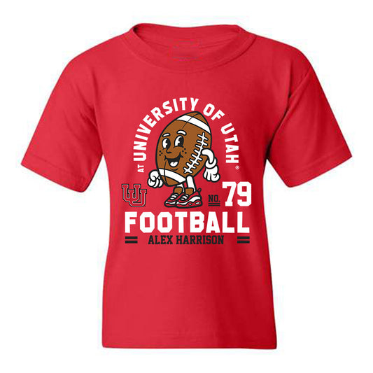 Utah - NCAA Football : Alex Harrison - Red Fashion Shersey Youth T-Shirt