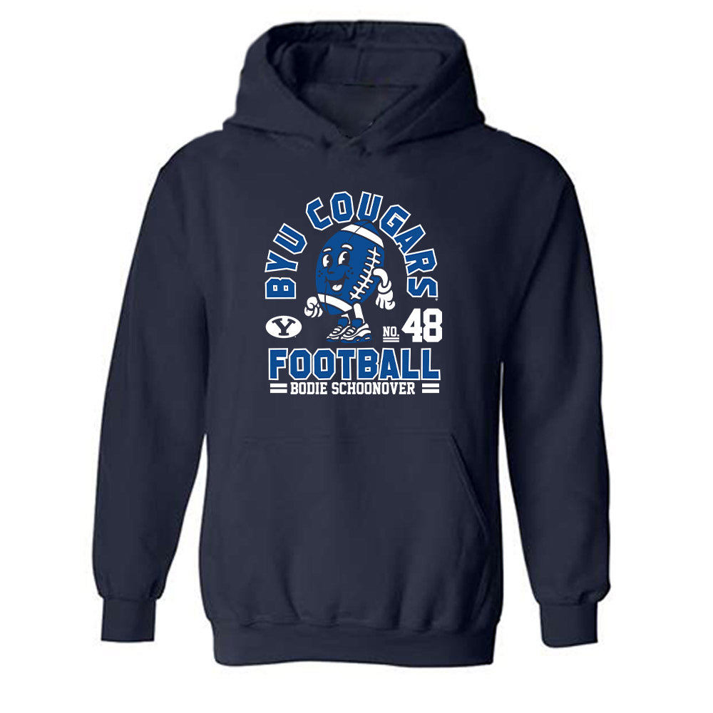 BYU - NCAA Football : Bodie Schoonover Fashion Shersey Hooded Sweatshirt