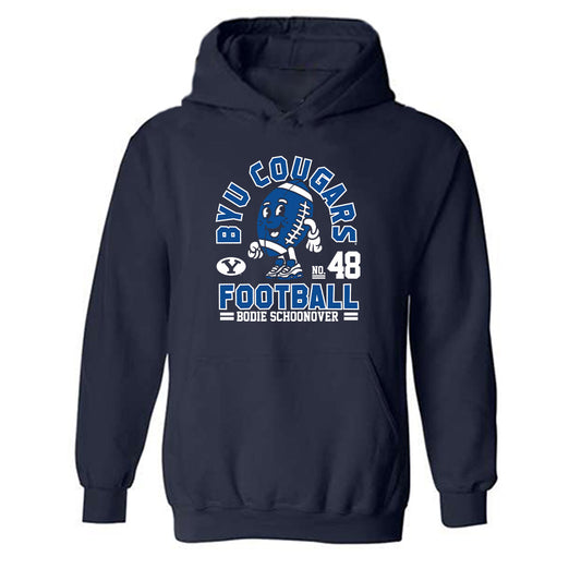 BYU - NCAA Football : Bodie Schoonover Fashion Shersey Hooded Sweatshirt