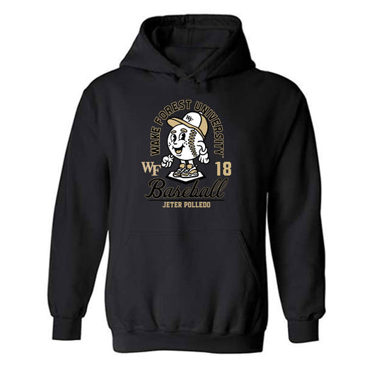 Wake Forest - NCAA Baseball : Jeter Polledo - Hooded Sweatshirt Fashion Shersey