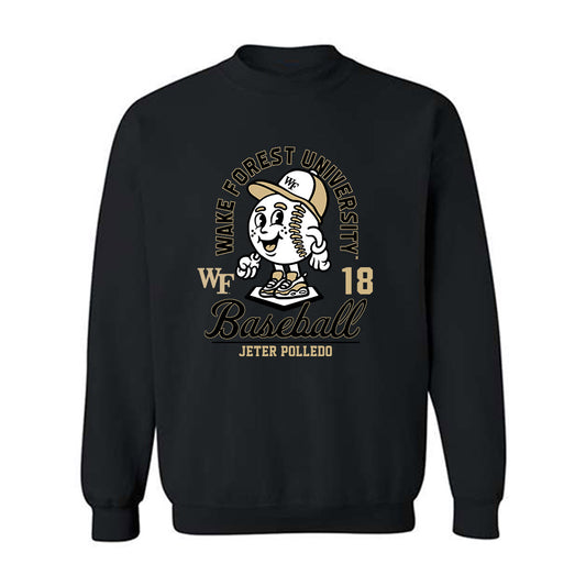 Wake Forest - NCAA Baseball : Jeter Polledo - Crewneck Sweatshirt Fashion Shersey