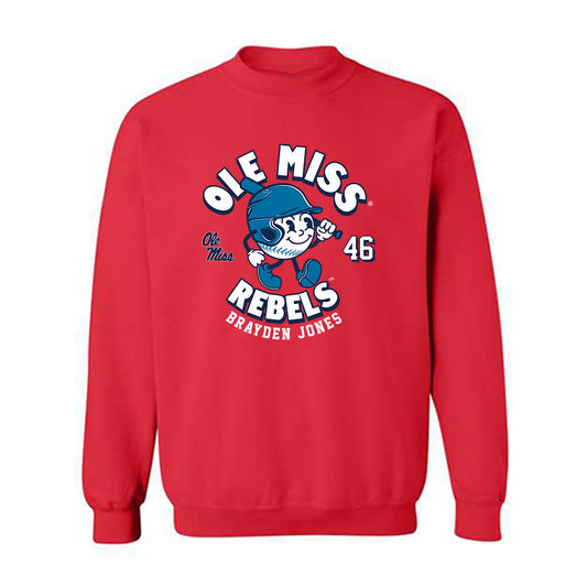 Ole Miss - NCAA Baseball : Brayden Jones - Crewneck Sweatshirt Fashion Shersey