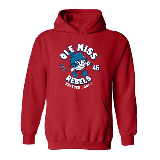 Ole Miss - NCAA Baseball : Brayden Jones - Hooded Sweatshirt Fashion Shersey