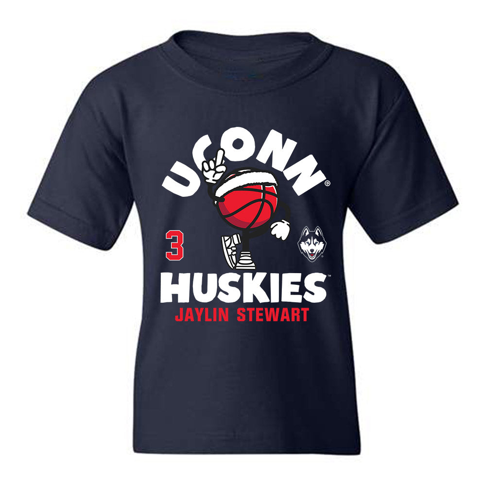 UConn - NCAA Men's Basketball : Jaylin Stewart - Youth T-Shirt Fashion Shersey