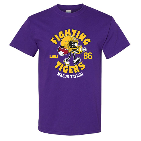 LSU - NCAA Football : Mason Taylor - Purple Fashion Shersey Short Sleeve T-Shirt