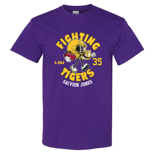 LSU - NCAA Football : Sai'vion Jones - Purple Fashion Shersey Short Sleeve T-Shirt