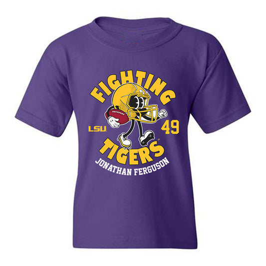 LSU - NCAA Football : Jonathan Ferguson - Purple Fashion Shersey Youth T-Shirt