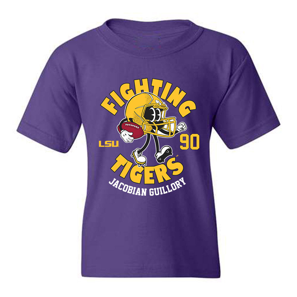 LSU - NCAA Football : Jacobian Guillory - Purple Fashion Shersey Youth T-Shirt