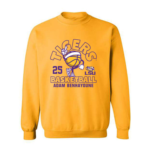 LSU - NCAA Men's Basketball : Adam Benhayoune - Crewneck Sweatshirt Fashion Shersey