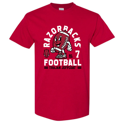 Arkansas - NCAA Football : Trajan Jeffcoat Fashion Shersey Short Sleeve T-Shirt