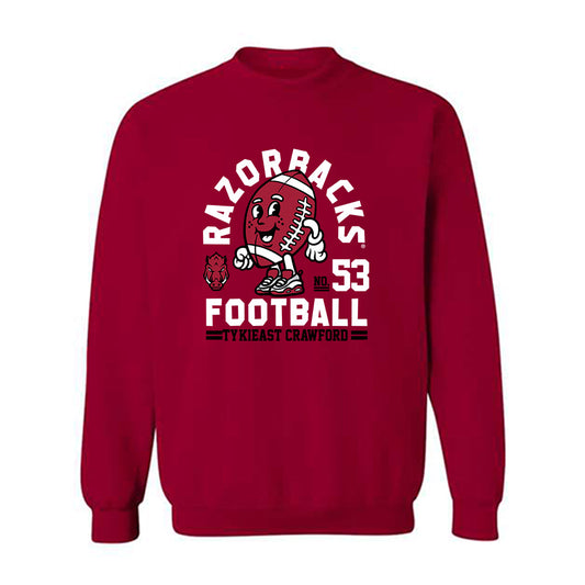Arkansas - NCAA Football : Ty'Kieast Crawford Fashion Shersey Sweatshirt