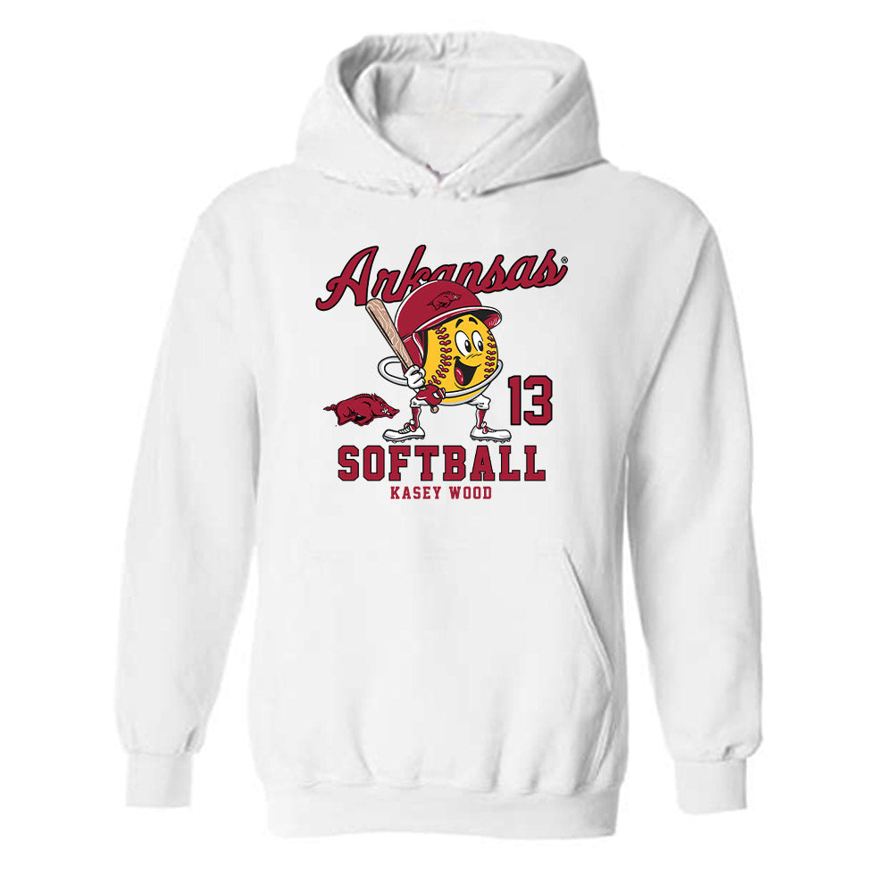 Arkansas - NCAA Softball : Kasey Wood - Hooded Sweatshirt Fashion Shersey