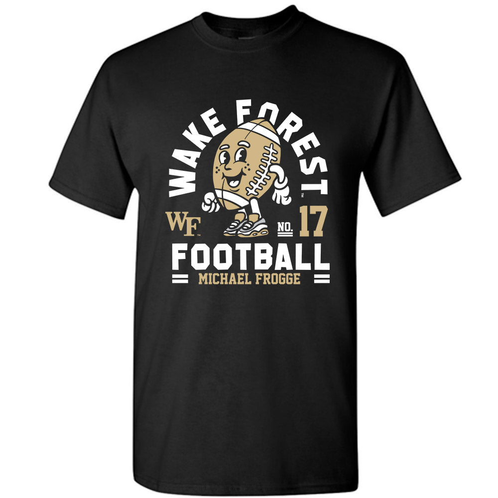 Wake Forest - NCAA Football : Michael Frogge Black Fashion Shersey Short Sleeve T-Shirt