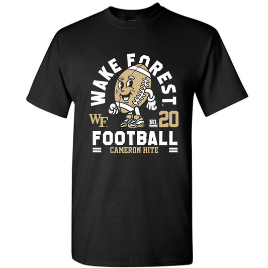 Wake Forest - NCAA Football : Cameron Hite Black Fashion Shersey Short Sleeve T-Shirt