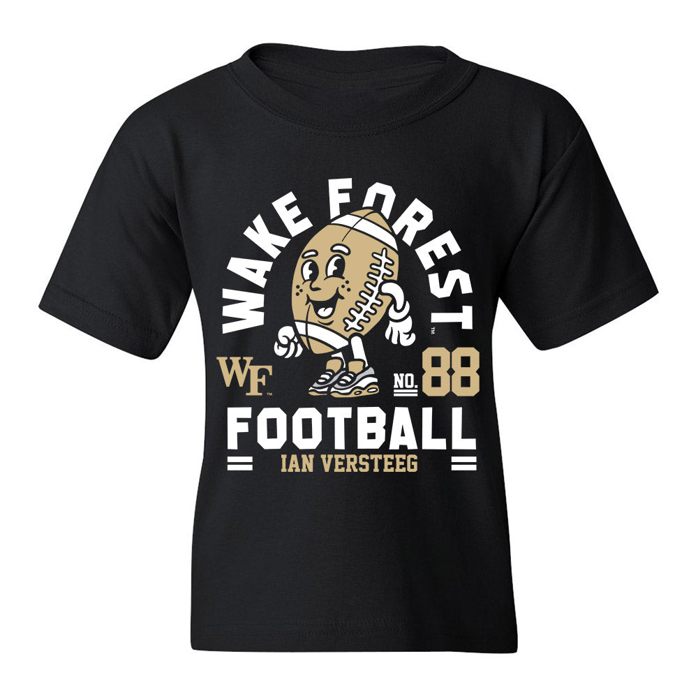 Wake Forest - NCAA Football : Ian VerSteeg Black Fashion Shersey Youth T-Shirt