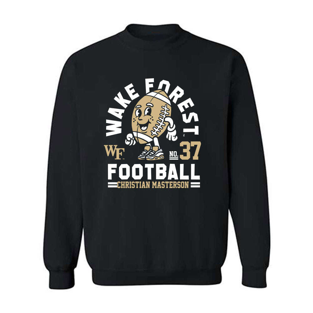 Wake Forest - NCAA Football : Christian Masterson Black Fashion Shersey Sweatshirt