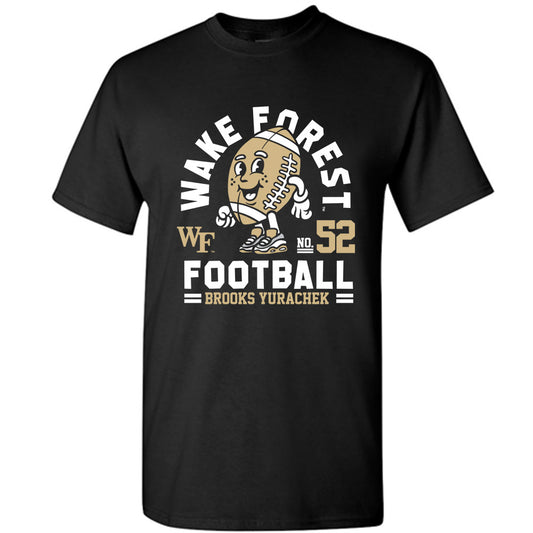 Wake Forest - NCAA Football : Brooks Yurachek - Black Fashion Shersey Short Sleeve T-Shirt